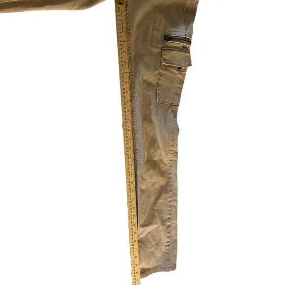 Mossimo Skinny Premium Denim Jeans women's size 2 tan cargo pockets - Picture 5 of 12